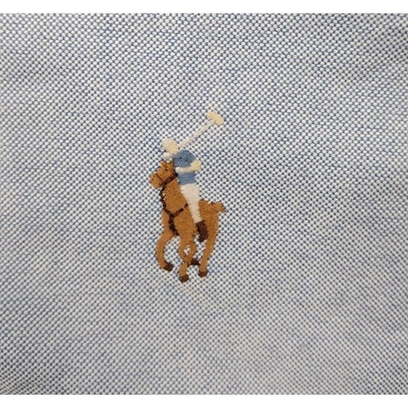 Ralph Lauren Yarmouth Oxford Blue Long Sleeve Shirt ( 17 32/32‎ ) - Picture 5 of 6